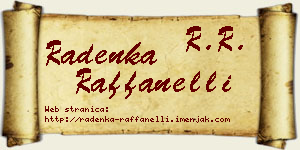 Radenka Raffanelli vizit kartica